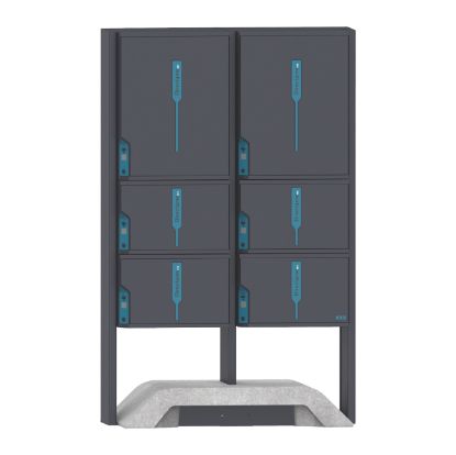 Slika Samostoječ dvojni paketomat z več paketniki